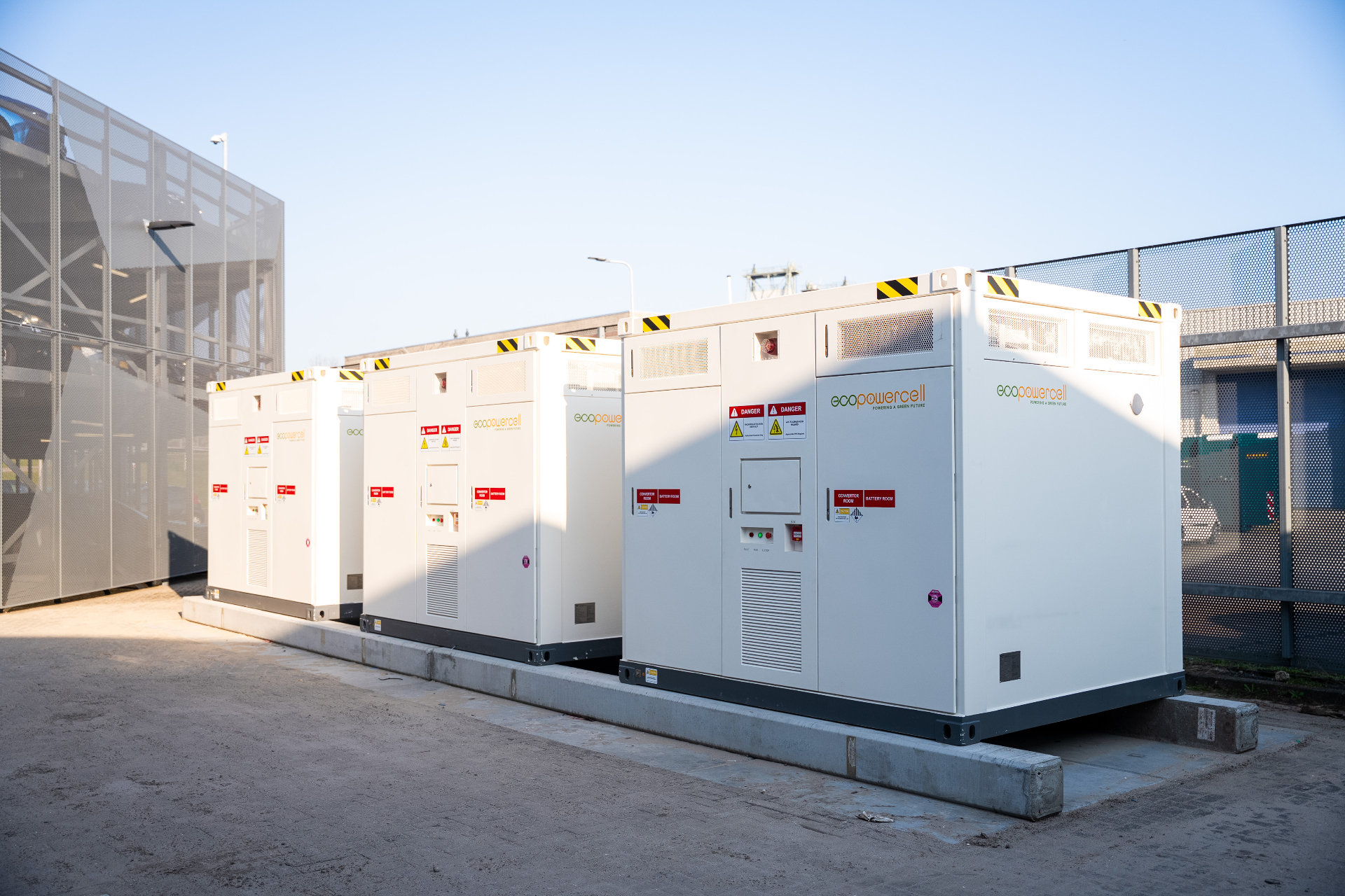 EcoPowerCell battery container at Zeeman's distribution centre in Alphen aan den Rijn